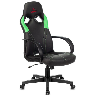 Кресло игровое Zombie Runner искусственная кожа черно/зеленое