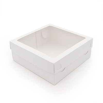Коробка для кондитерских изделий 25х25х10см белая