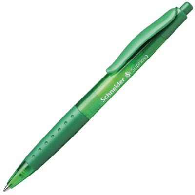Ручка шариковая автоматическая Schneider 1.0мм Suprimo с резиновой манжетой зеленая