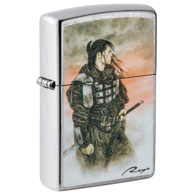 Зажигалка бензиновая Zippo Classic 'Luis Royo' с покрытием Street Chrome® серебристая