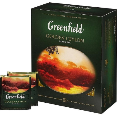 Чай Greenfield черный 'Golden Ceylon' цейлонский 100пак х 2г