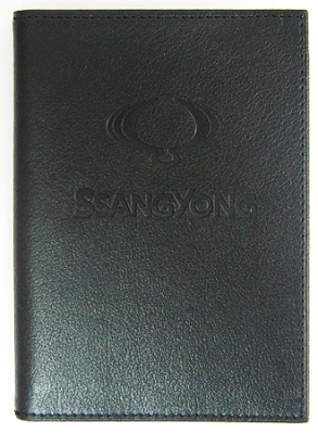 Бумажник водителя Форсаж 6 карманов Ssang Yong кожа черный