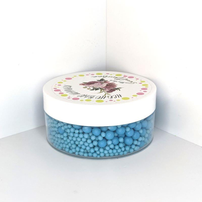 Посыпка Sweetdeserts рисовые шарики матовые голубой 150г