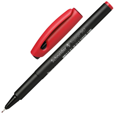 Ручка капиллярная Schneider 0.4мм Topliner 967 красная