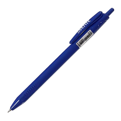 Ручка шариковая автоматическая deVENTE 0.7мм 'Triolino Office' игольчатый стержень трехгранный корпус синяя