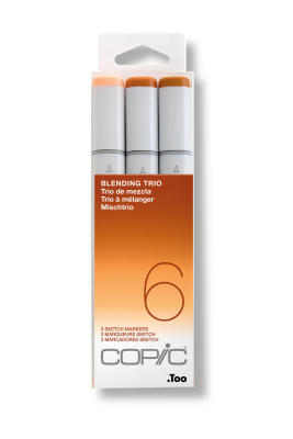 Маркеры художественные спиртовые Copic Sketch Blending Trio-6  3цв двусторонние