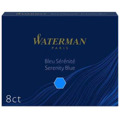 Картриджи чернильные Waterman Long  8шт синие