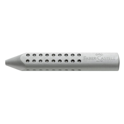 Ластик пластиковый для карандаша Faber-Castell 'Grip 2001' PVC- Free трехгранный 90х15х15мм серый 