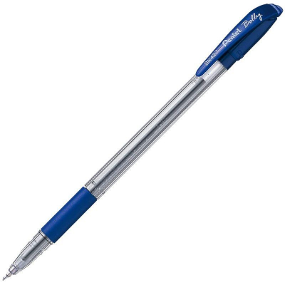 Ручка шариковая Pentel 0.7мм Bolly с резиновой манжетой игольчатый стержень синяя