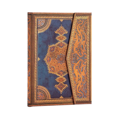 Записная книжка A5-  72л линейка Paperblanks Safavid Indigo Midi с магнитным клапаном