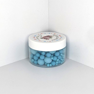 Посыпка Sweetdeserts рисовые шарики матовые голубой  50г