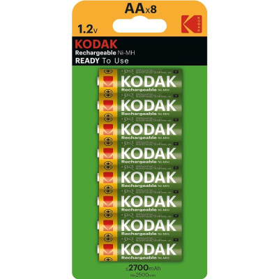 Аккумулятор Kodak 1.2V AA/HR6  2700mAh NiMH  8шт предзаряженный в блистере