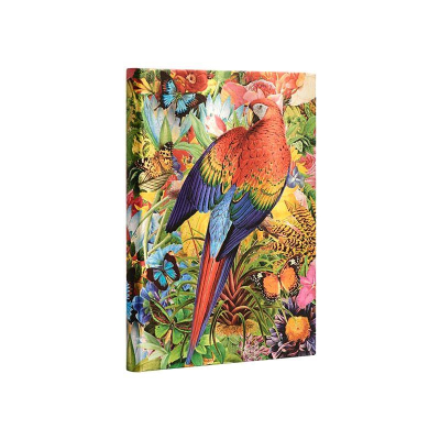 Записная книжка A5-  72л линейка Paperblanks Tropical Garden Midi ляссе на резиновой застежке