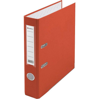 Папка файл A4  50мм Lamark PP оранжевая