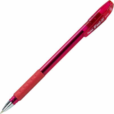 Ручка шариковая Pentel 0.5мм Feel it! трехгранный корпус с резиновой манжетой красная