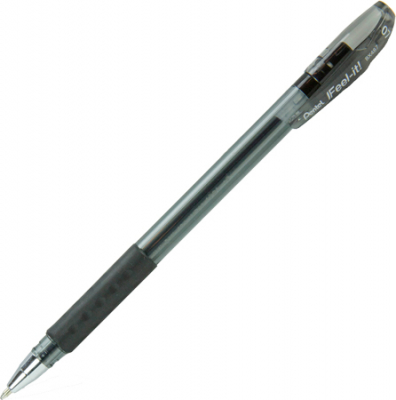 Ручка шариковая Pentel 0.7мм Feel it! трехгранный корпус с резиновой манжетой черная