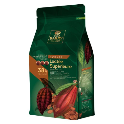 Шоколад молочный Cacao Barry 'Lactee Superieure' 38.2% 0.5кг