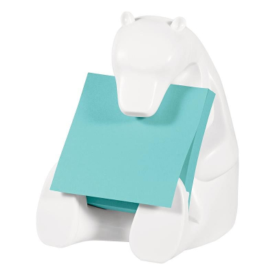 Диспенсер для Z-блока 76х76мм 3M Post-it® настольный Bear-330 Медведь белый +Z-блок
