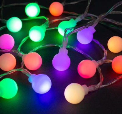 Электрогирлянда  3.0м Шарики 20 разноцветных LED ламп