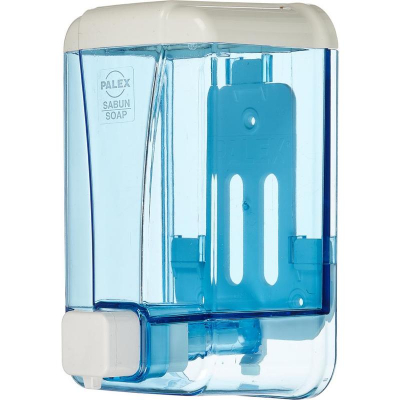 Дозатор для жидкого мыла Palex  1.0л пластиковый прозрачный голубой