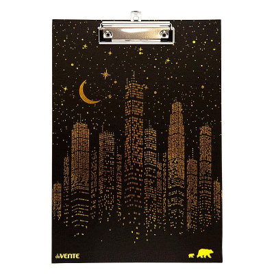 Клипборд A4+ deVENTE ламинированный картон 'My Gold Night City'