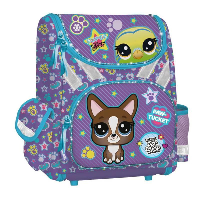 Ранец Seventeen 31х35х14см с EVA-спинкой 'Littlest Pet Shop' + набор для творчества в подарок