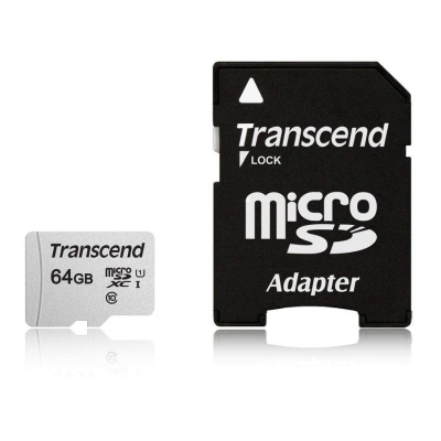 Карта памяти micro SDXC Transcend  64Gb Class 10 с адаптером