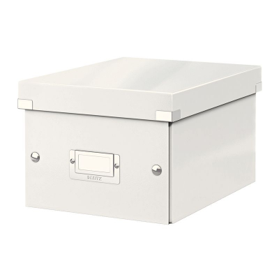 Короб архивный ламинированный картон белый Leitz Click-n-Store 22х16х29см сборный WOW белый