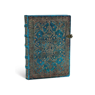 Записная книжка A5- 120л линейка Paperblanks Equinoxe Azure Midi ляссе на металлической застежке