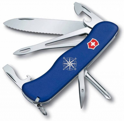 Нож 111мм Pocket Multi-Tool 13 функций Helmsman блокировка лезвия синий