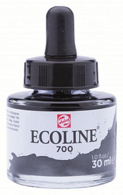 Краска акварельная жидкая Royal Talens Ecoline черная 30мл