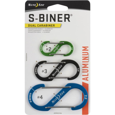 Карабин алюминиевый Nite Ize S-Biner® Dual Carabiner набор  2 3 4