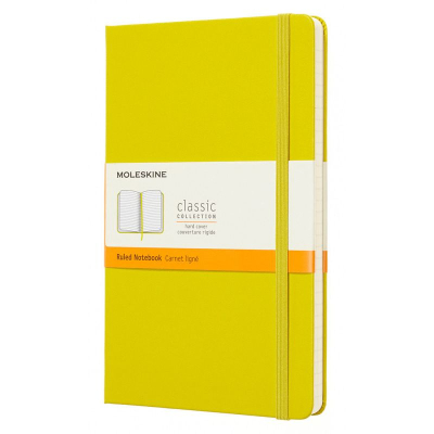 Записная книжка A5 120л линейка Moleskine® Classic Large твердая обложка на резиновой застежке желтая