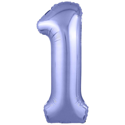 Шар воздушный фольгированный Цифра '1' Фиолетовый матовый Slim Agura 102см