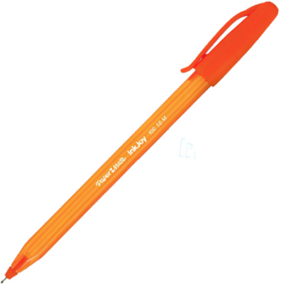 Ручка шариковая Paper Mate 1.0мм InkJoy-100 M трехгранный корпус одноразовая оранжевая