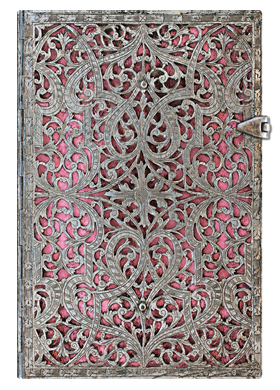 Записная книжка A6 120л линейка Paperblanks Blush Pink Mini на металлической застежке