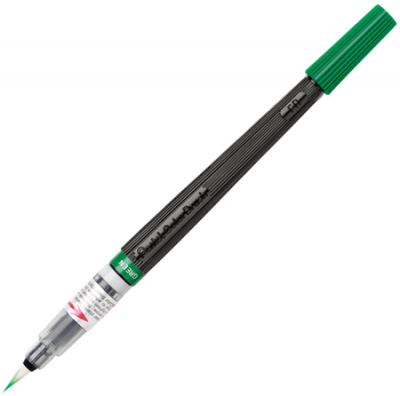 Ручка-кисть Pentel Arts Colour Brush с чернилами на водной основе зеленая