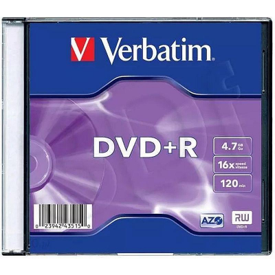Диск DVD+R 4.7Gb 16X Verbatim Azo Printable Jewel Case