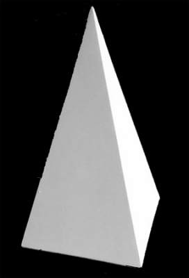 Фигура геометрическая Пирамида четырехгранная h-20см гипс