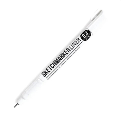 Ручка капиллярная художественная Sketchmarker Liner d-0.3мм черная