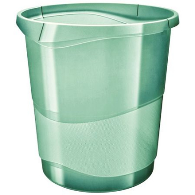 Корзина для бумаг пластиковая 14л Esselte Colour'Ice прозрачная зеленая