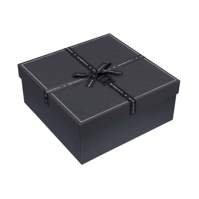 Коробка подарочная квадратная 24x24x10см Stilerra черная