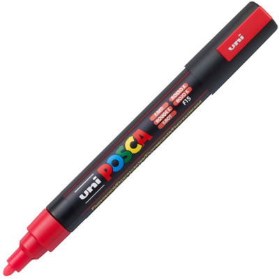 Маркер декоративный Uni Posca 1.8-2.5мм  флуоресцентный красный (F15)