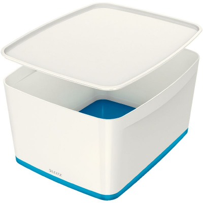 Короб для принадлежностей Leitz MyBox® 39x20x32см с крышкой бело-голубой