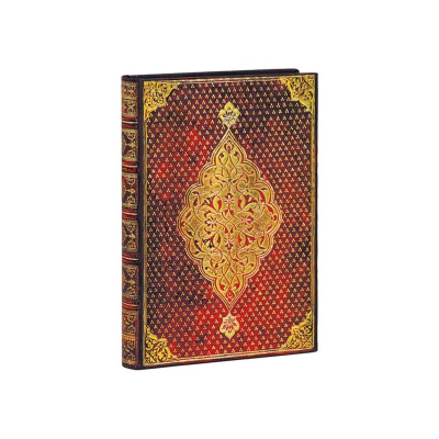 Записная книжка A5- 120л линейка Paperblanks 'Golden Trefoil' Midi на резиновой застежке