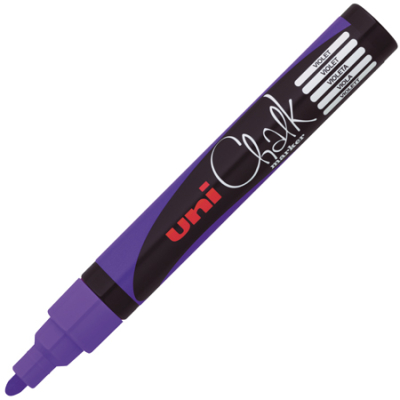 Маркер-жидкий мел Uni Chalk Marker  2.5мм фиолетовый