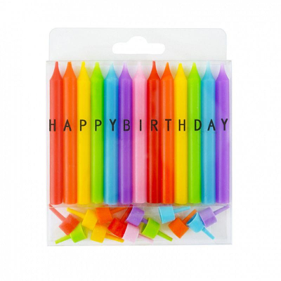 Свечи для торта Веселуха разноцветные 'Гиганты' 8см 12шт