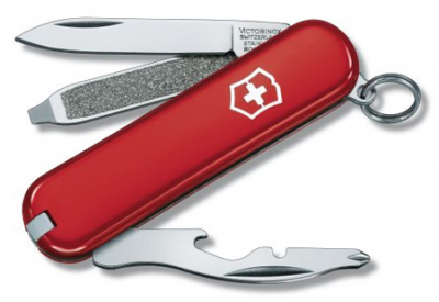 Нож  58мм Swiss Army Knives  9 функций Rally красный