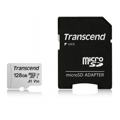 Карта памяти micro SDXC Transcend 128Gb Class 10 с адаптером