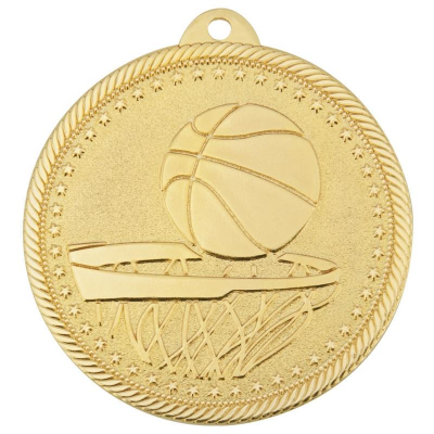 Медаль спортивная баскетбол '1 место' d-5см металл золото
